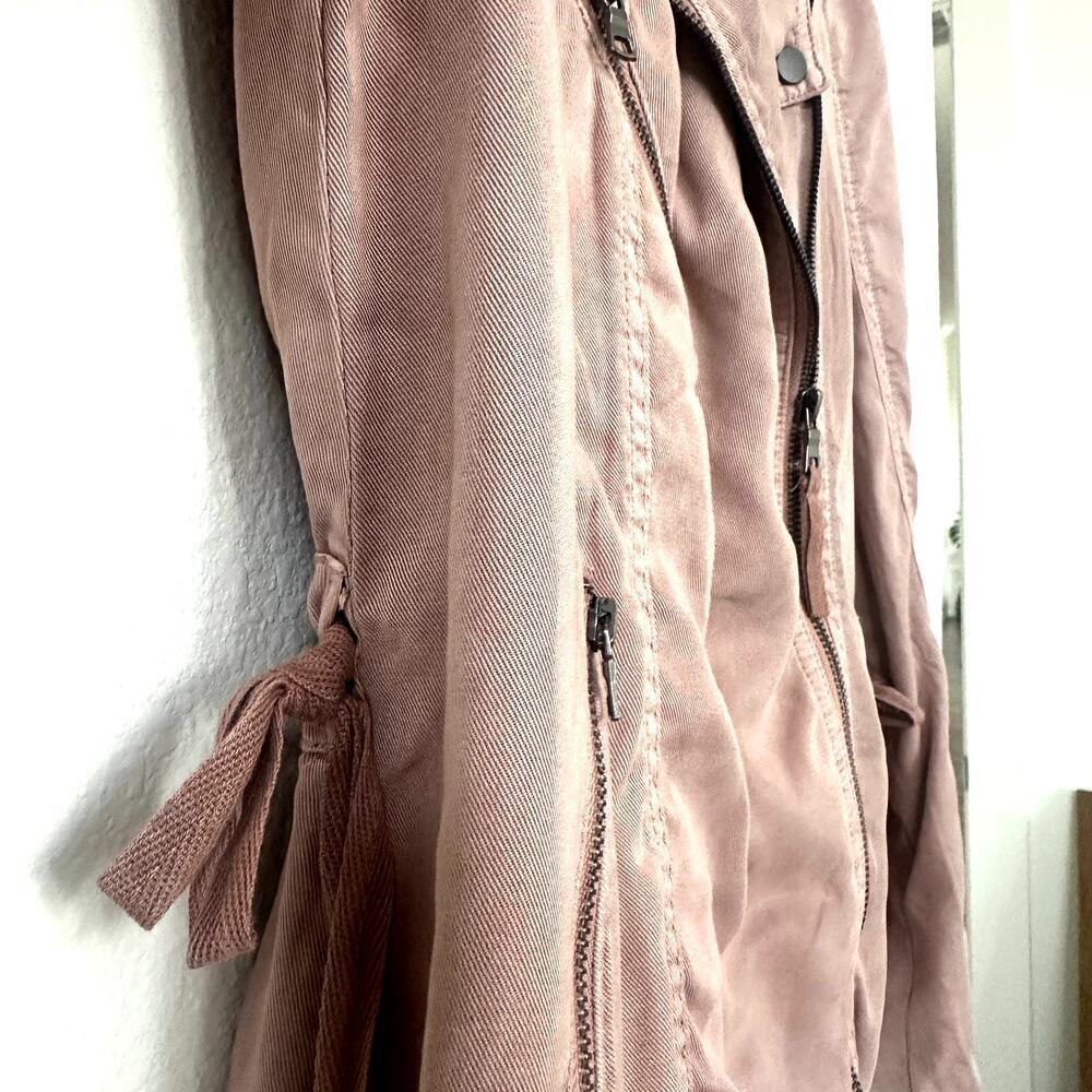 Anthropologie Marrakech Ronika Blush Pink Biker Moto Jacket Size Small - Picture 5 of 10